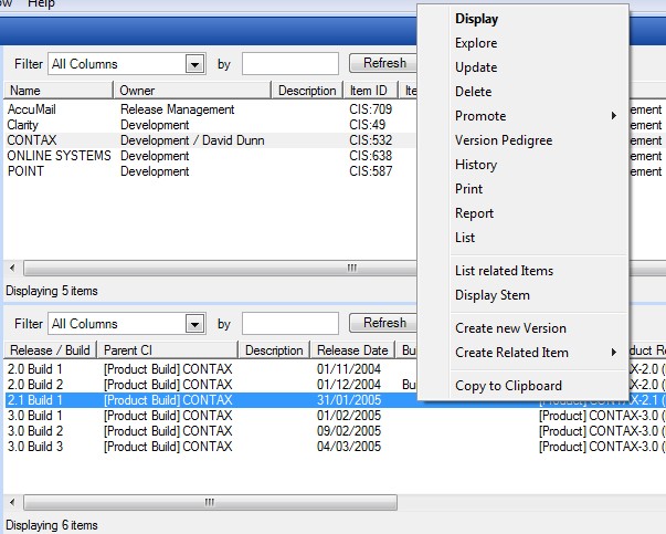 Selecting Version Pedigree