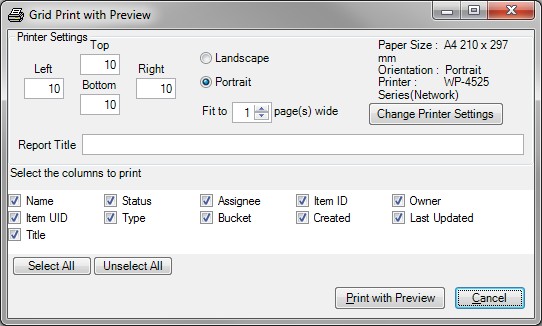 Grid Print With Preview