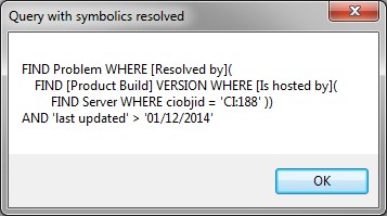 Symbolics - Query symbolics resolved