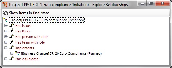 Relationship Explorer example